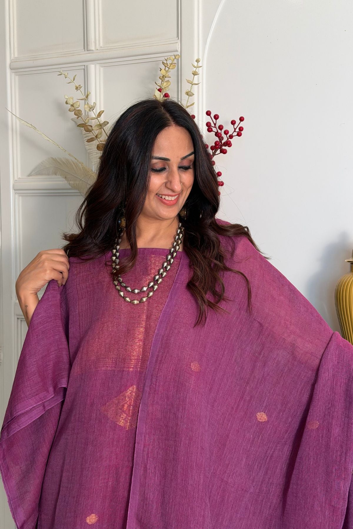 Jamdani Handwoven linen by linen sets!!