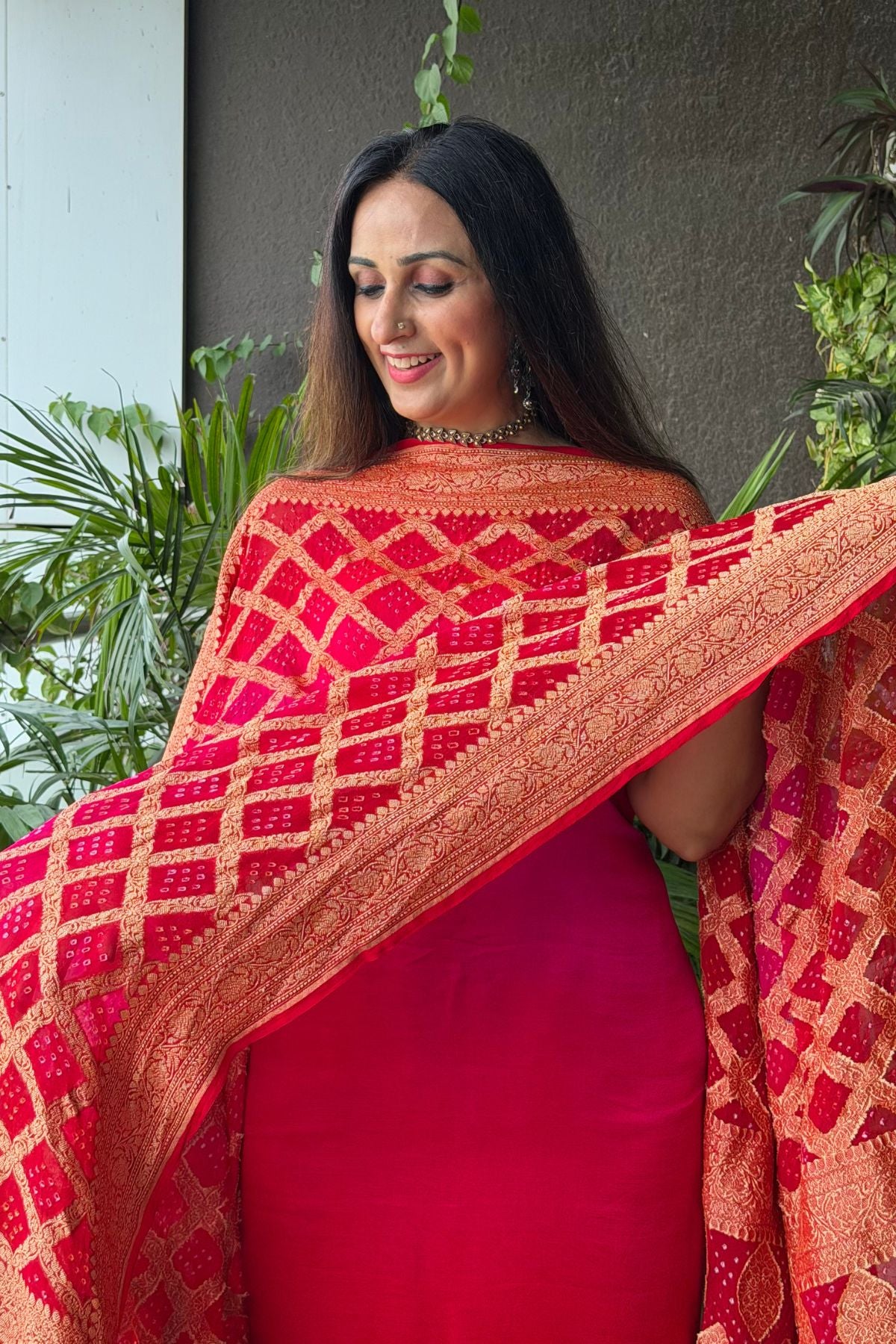 Banarasi khaddi georgette bandhani sets!!!