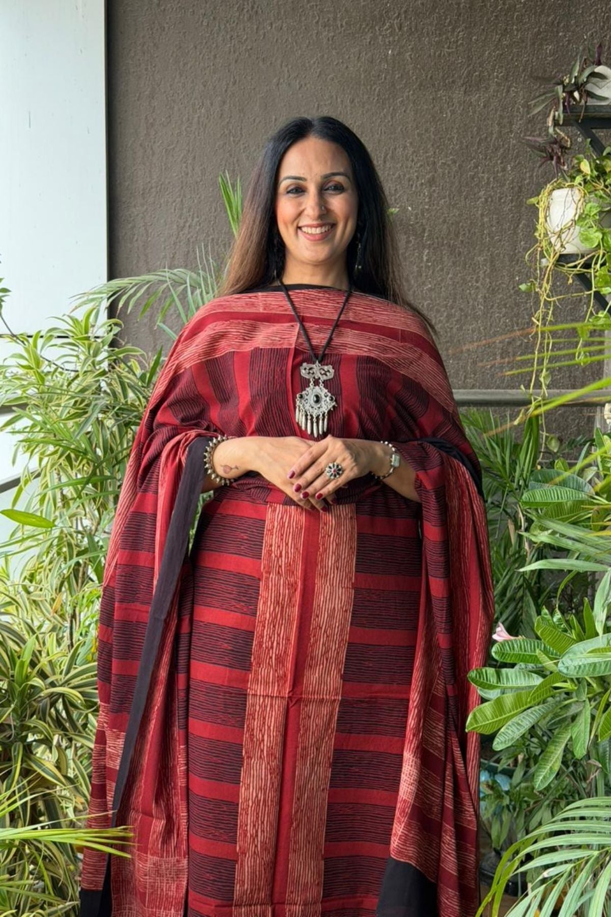 Handblocked Ajrakh Taj cotton full sets!!