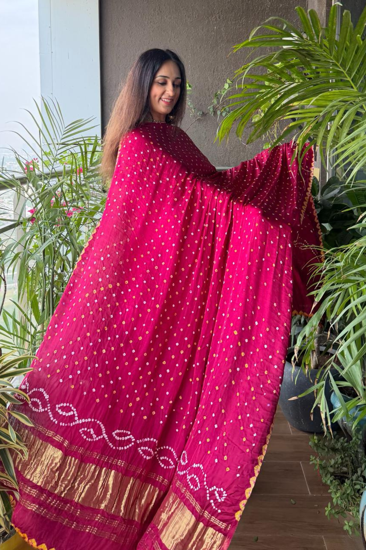 Ombré kurta dupatta set on pure modal Satin