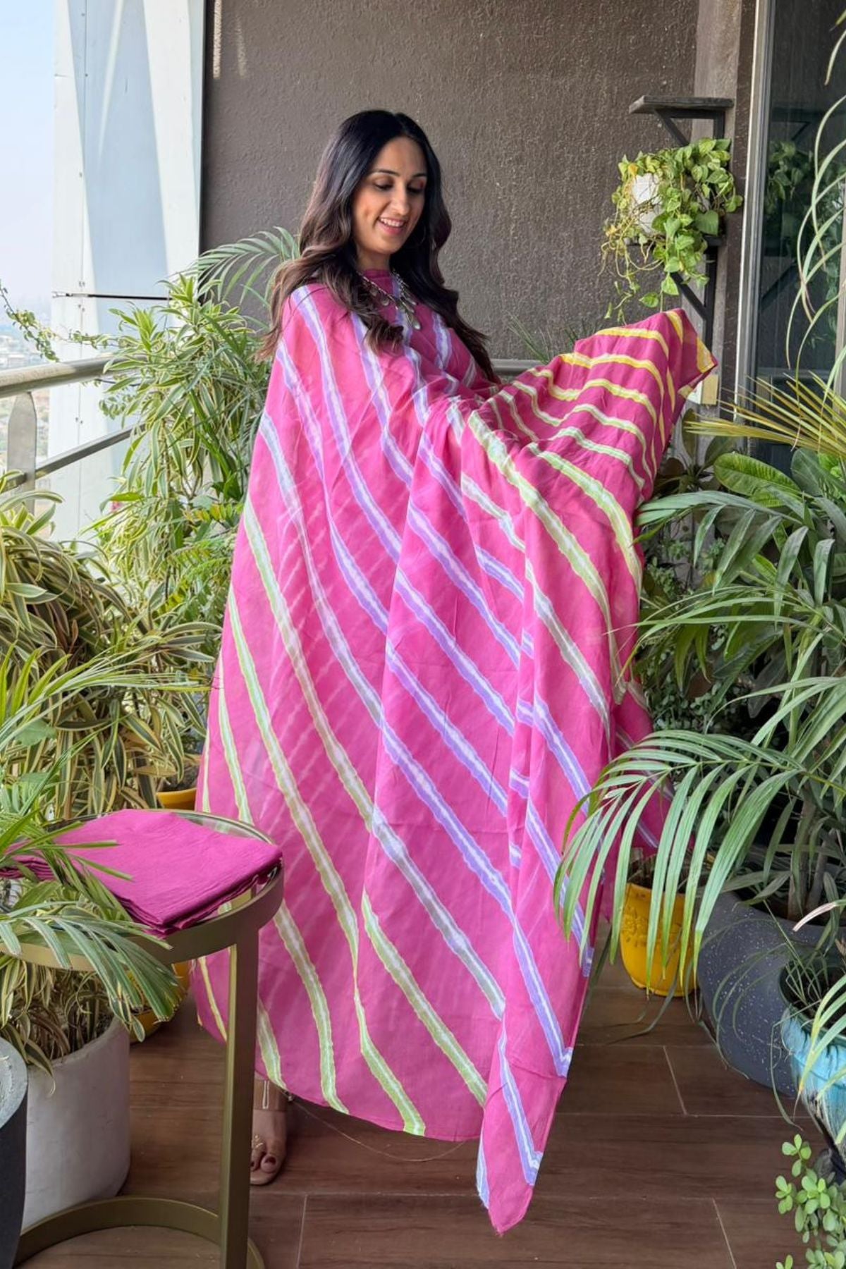 Full sets in cotton with hand done leheriya tie and dye technique!!