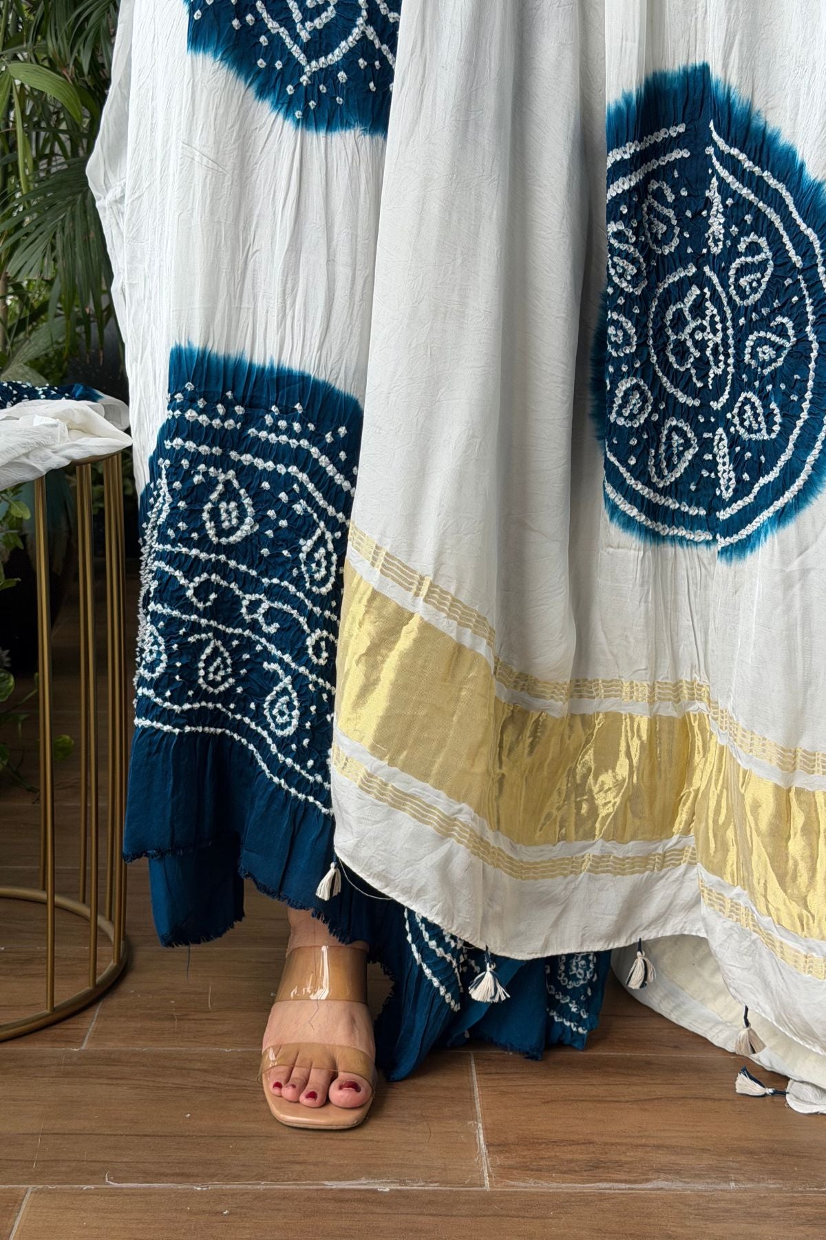 Bandhani work full sets on pure modal satin!!!
