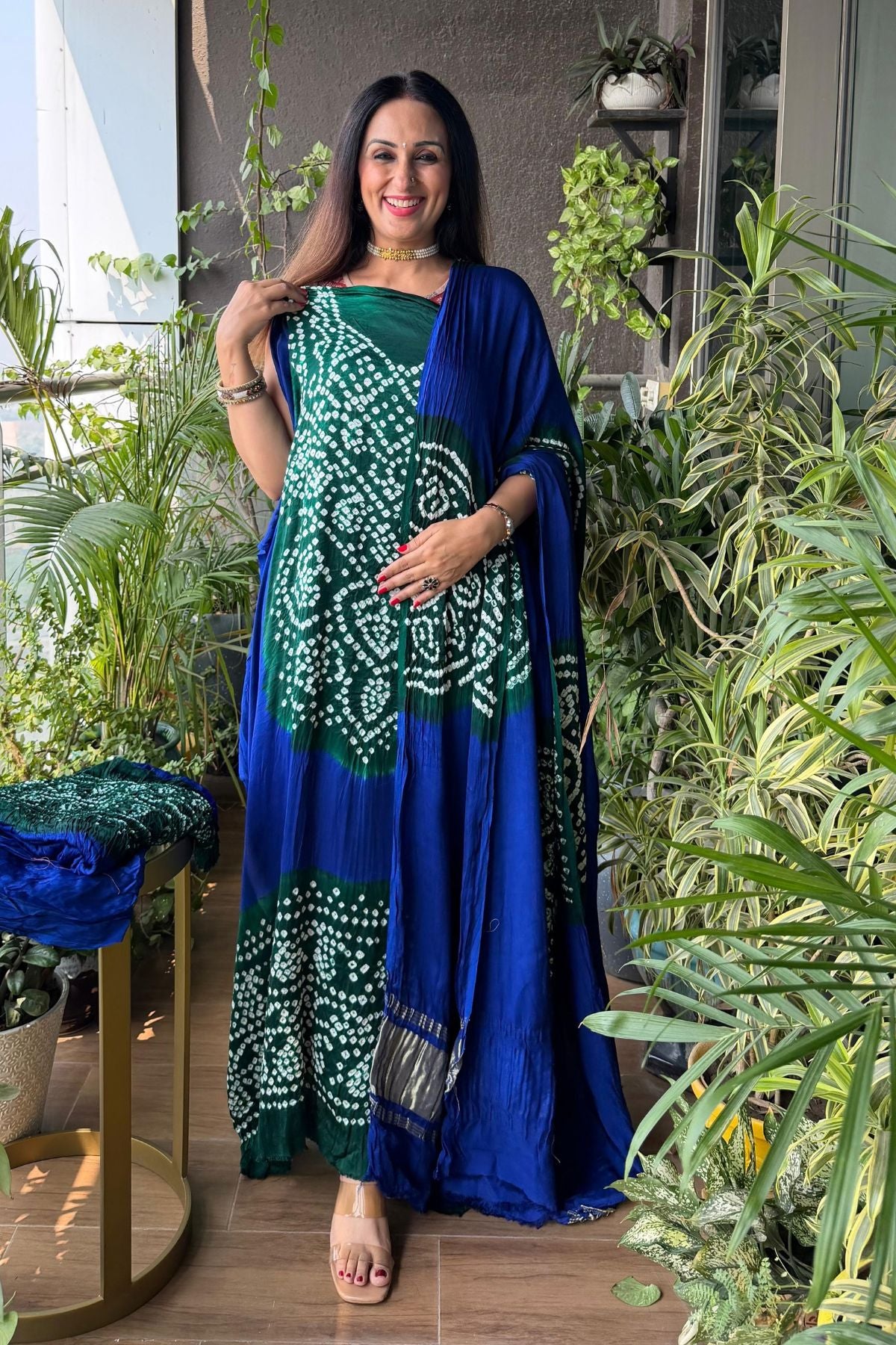 Bandhani work full sets on pure modal satin!!!