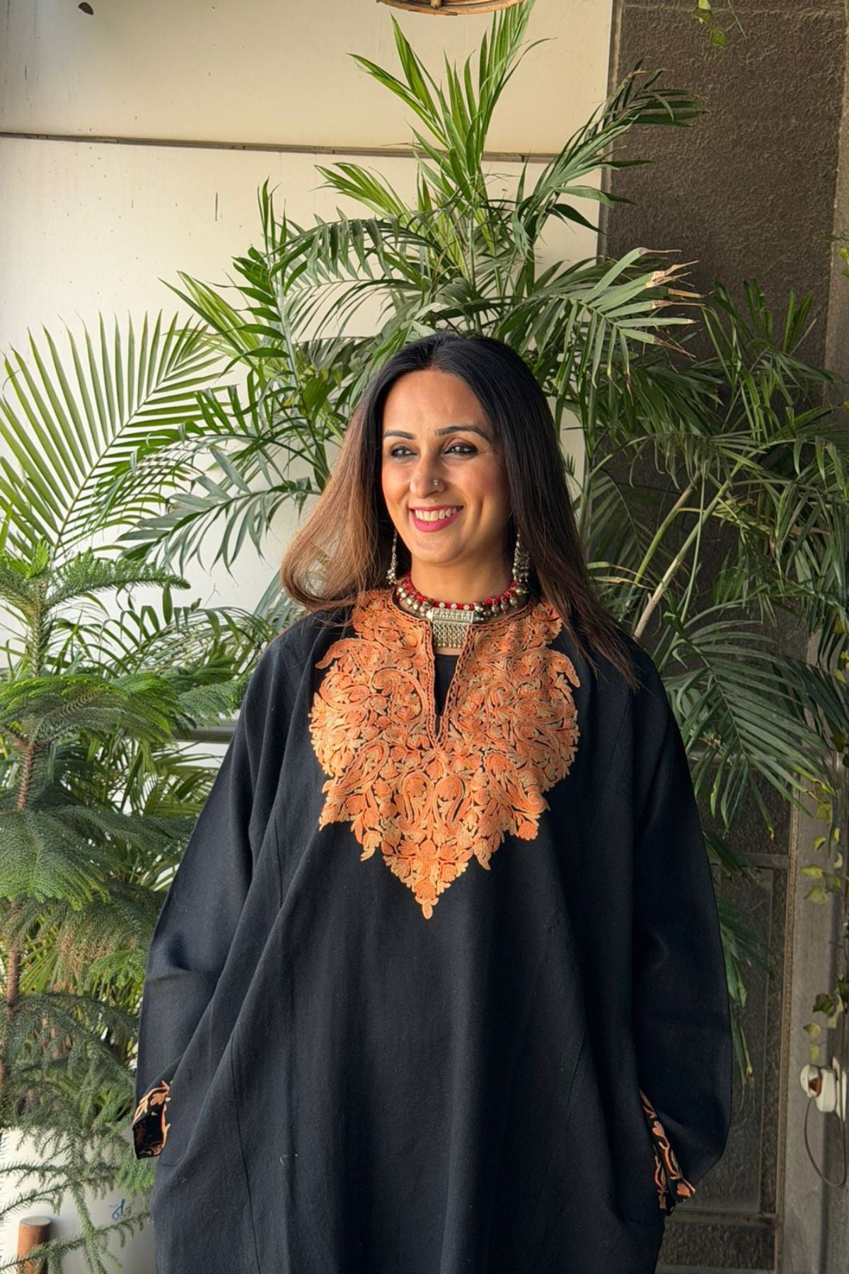 Woollen Kashmiri Phiran with Aari work