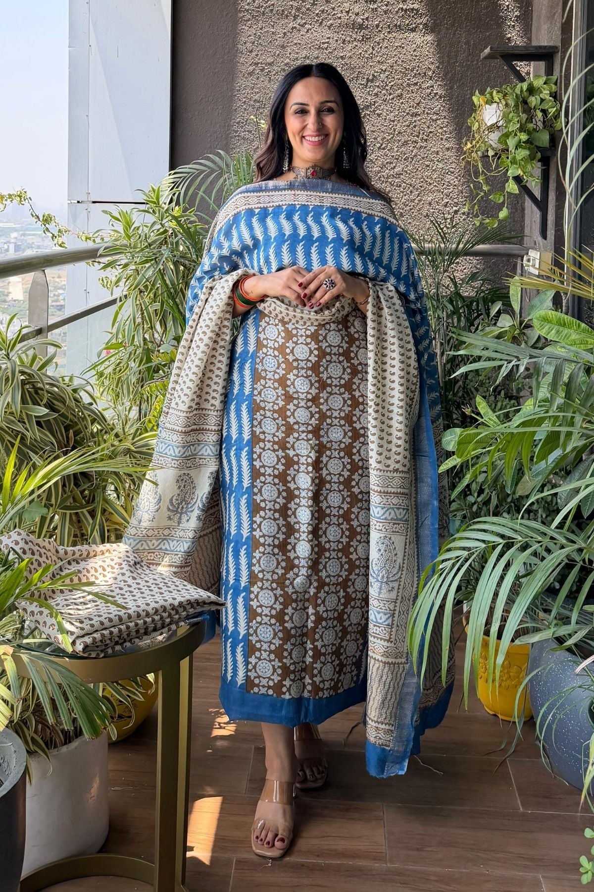 Handblocked Bagh full sets on pure Maheshwari!!