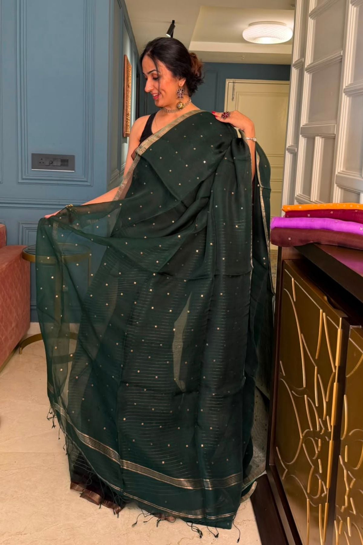 Handwoven pure muslin sarees!!