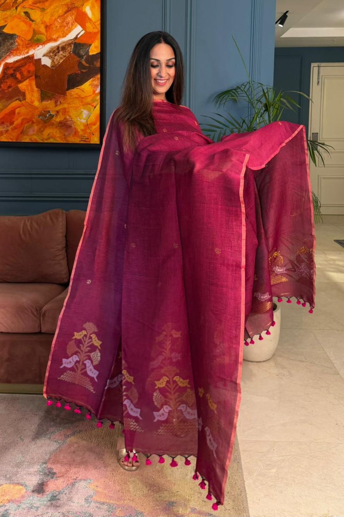 Jayshree linen kurta dupatta set