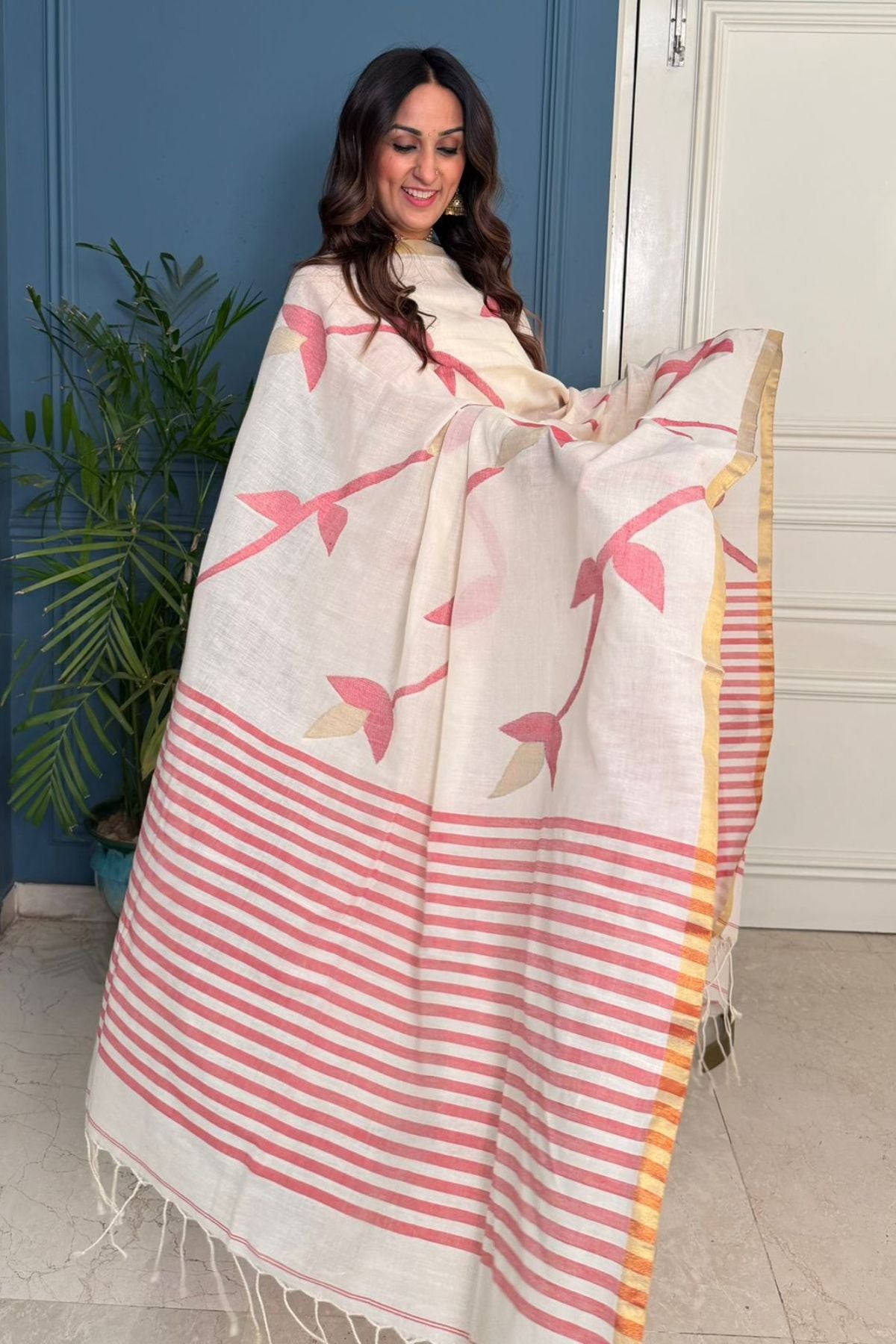 Jamdani kurta Duppatta sets on handspun cotton