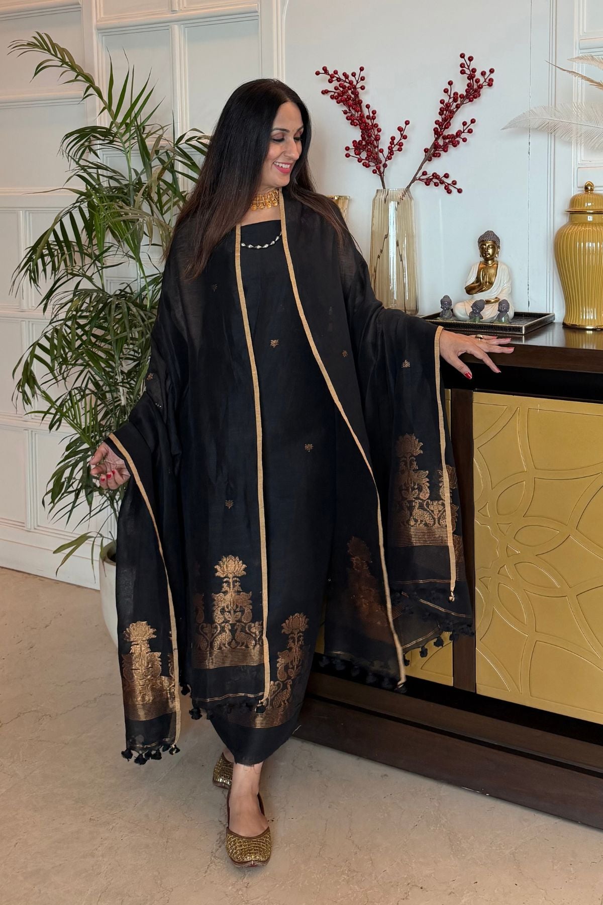 Jayshree linen kurta Dupatta sets