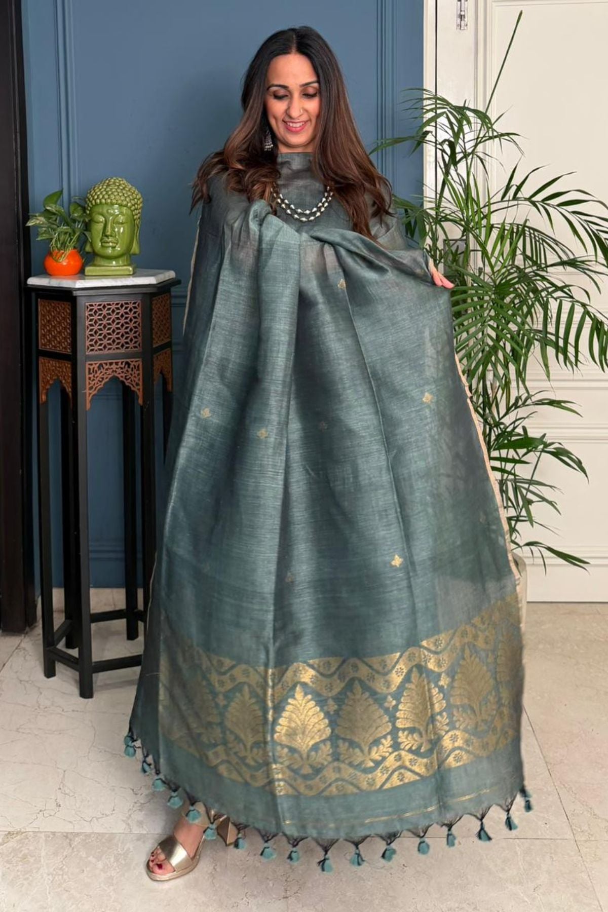 Jayshree linen kurta dupatta set