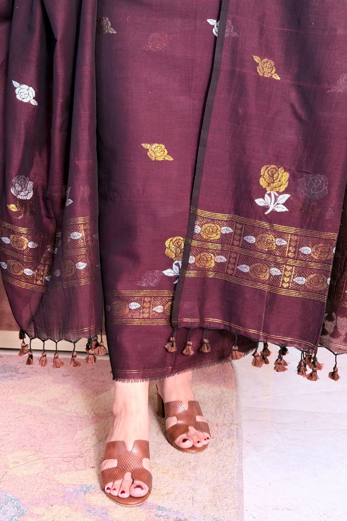 Mercerised pure cotton zari weave kurta dupatta sets with Jamdani weave !!