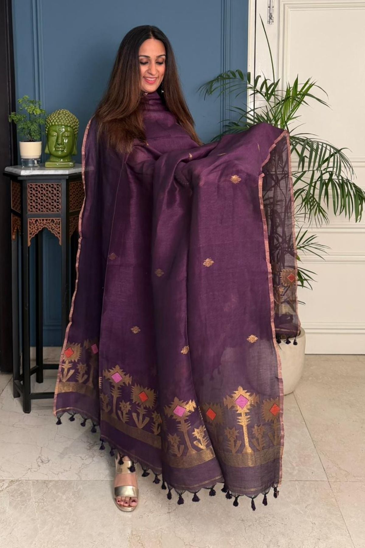 Jayshree linen kurta dupatta set