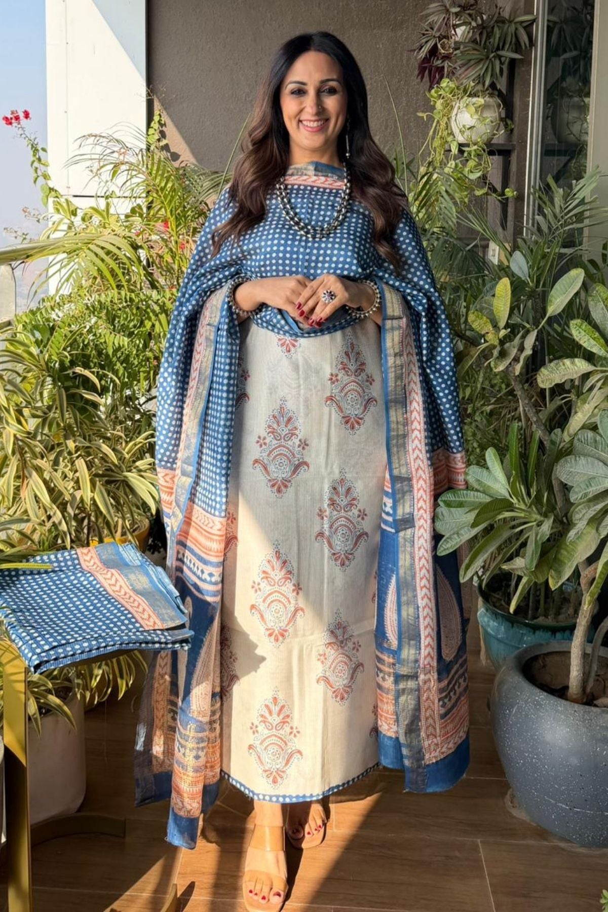 Bagh full sets on pure Maheshwari Silk