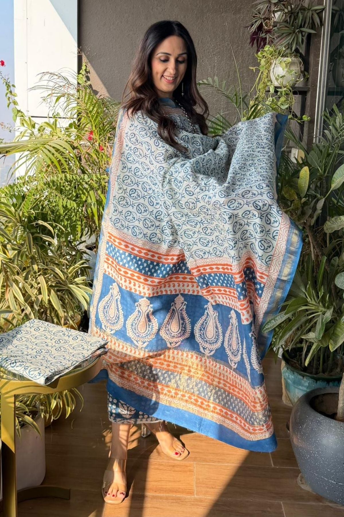 Bagh full sets on pure Maheshwari Silk