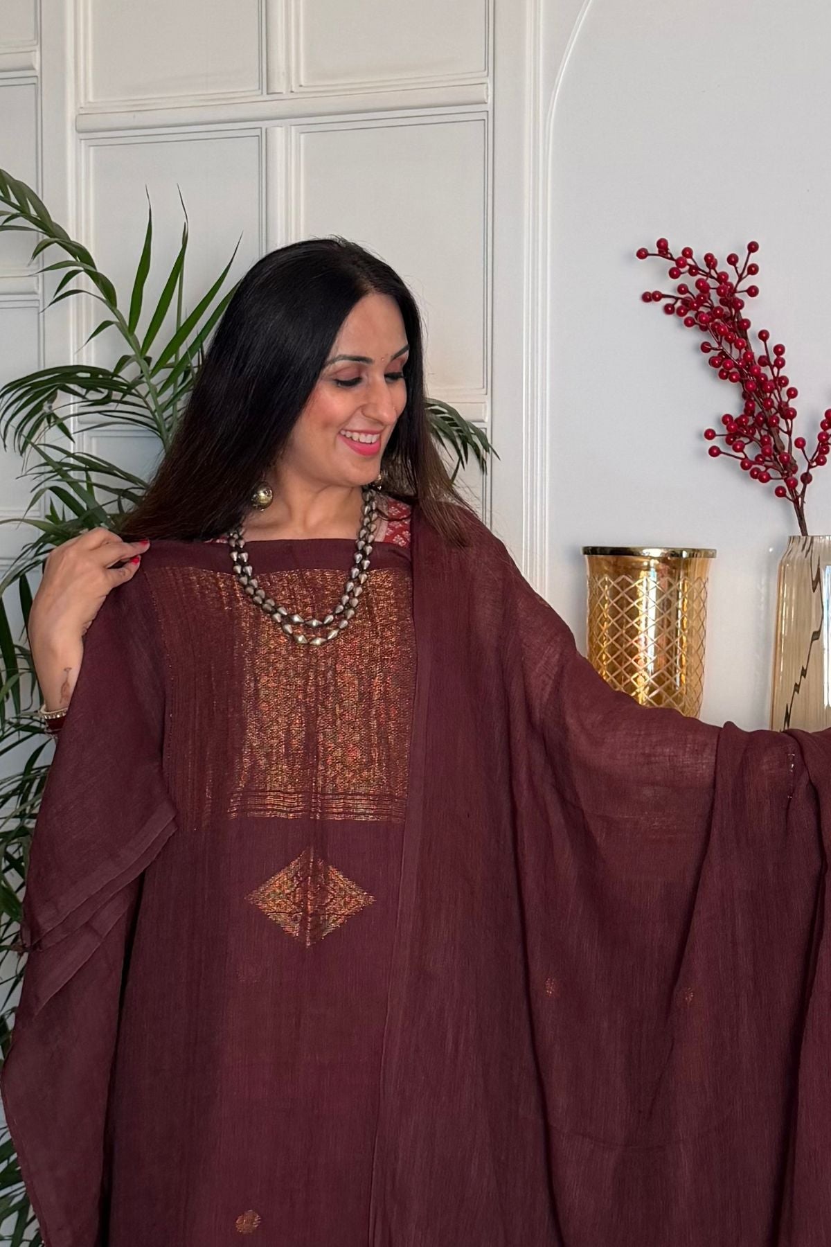 Jamdani Handwoven linen by linen sets!!