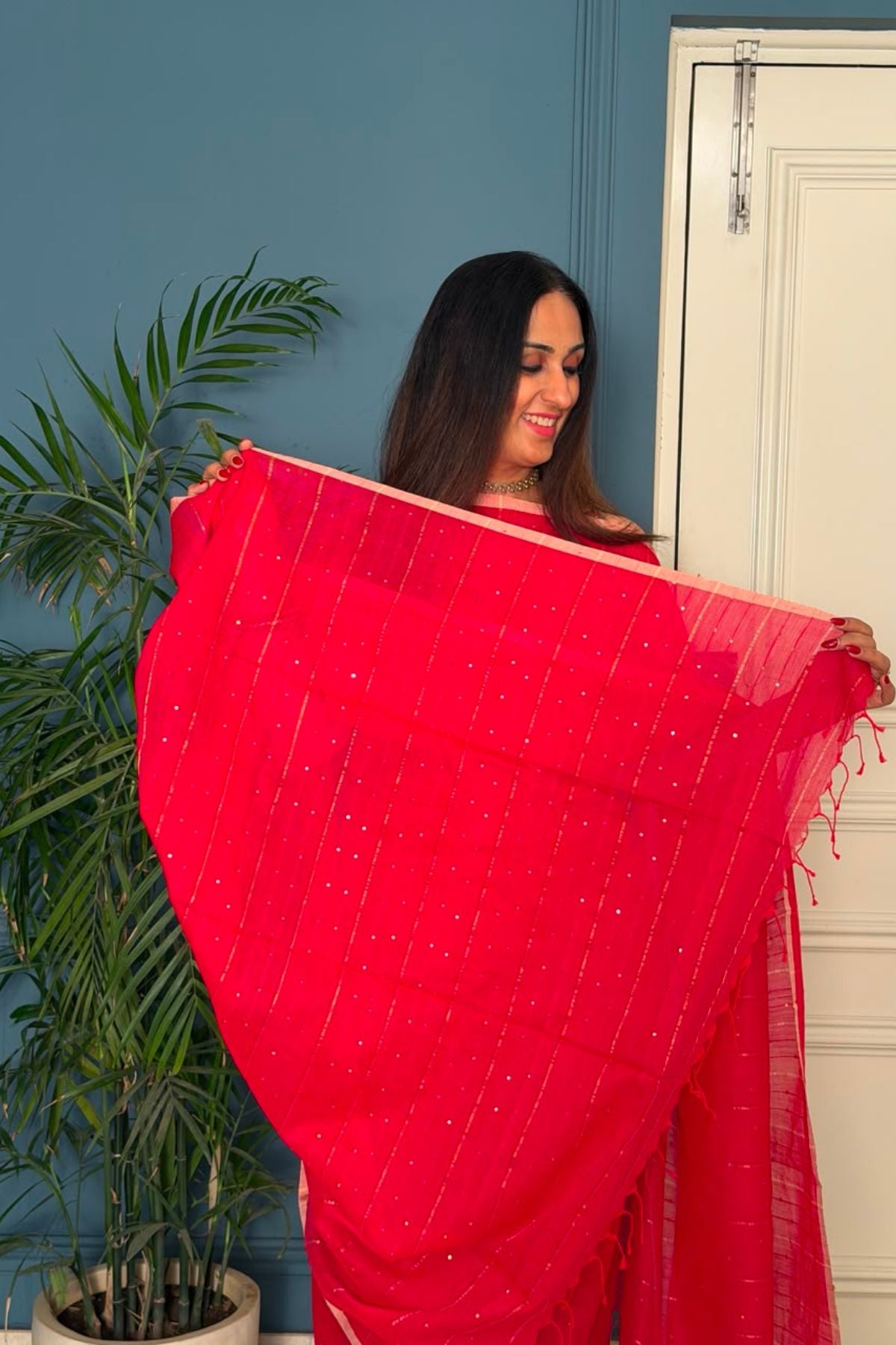 Pure cotton kurta dupatta sets with handwoven pocket sequins!!