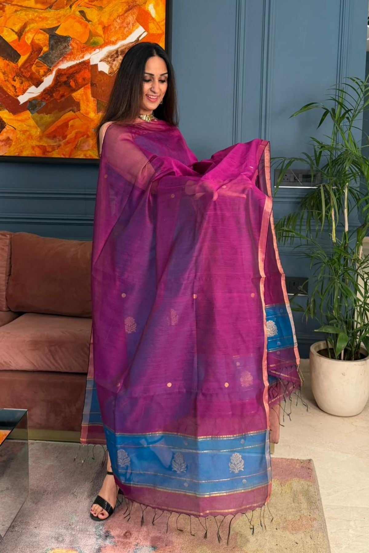 Jamdani silk by cotton kurta dupatta sets