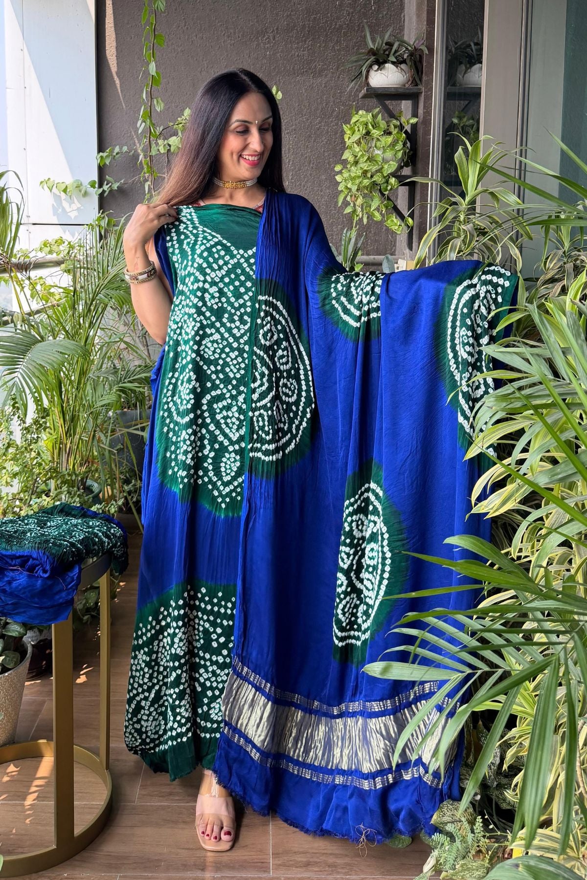 Bandhani work full sets on pure modal satin!!!