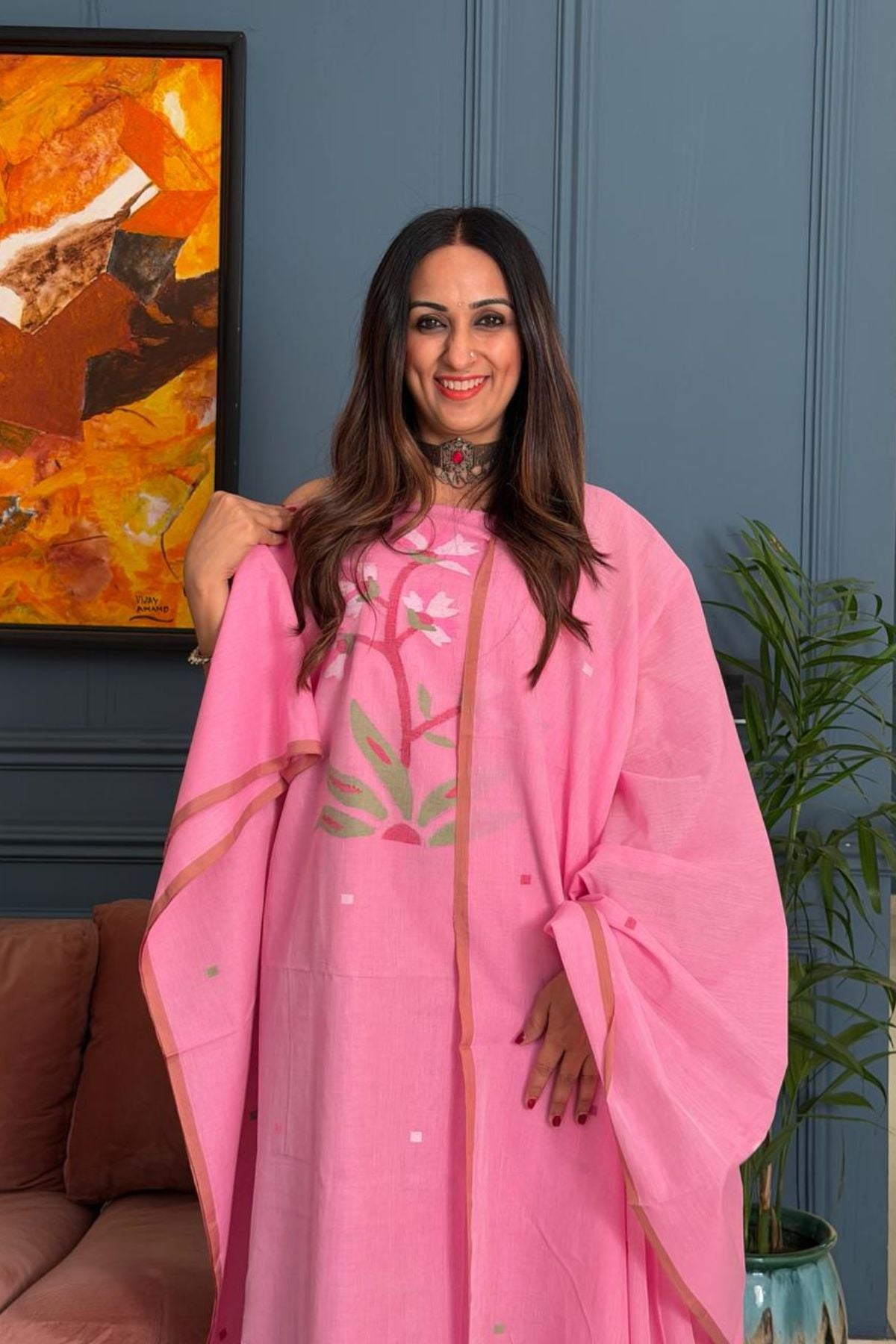 Jamdani pure cotton kurta dupatta sets!!