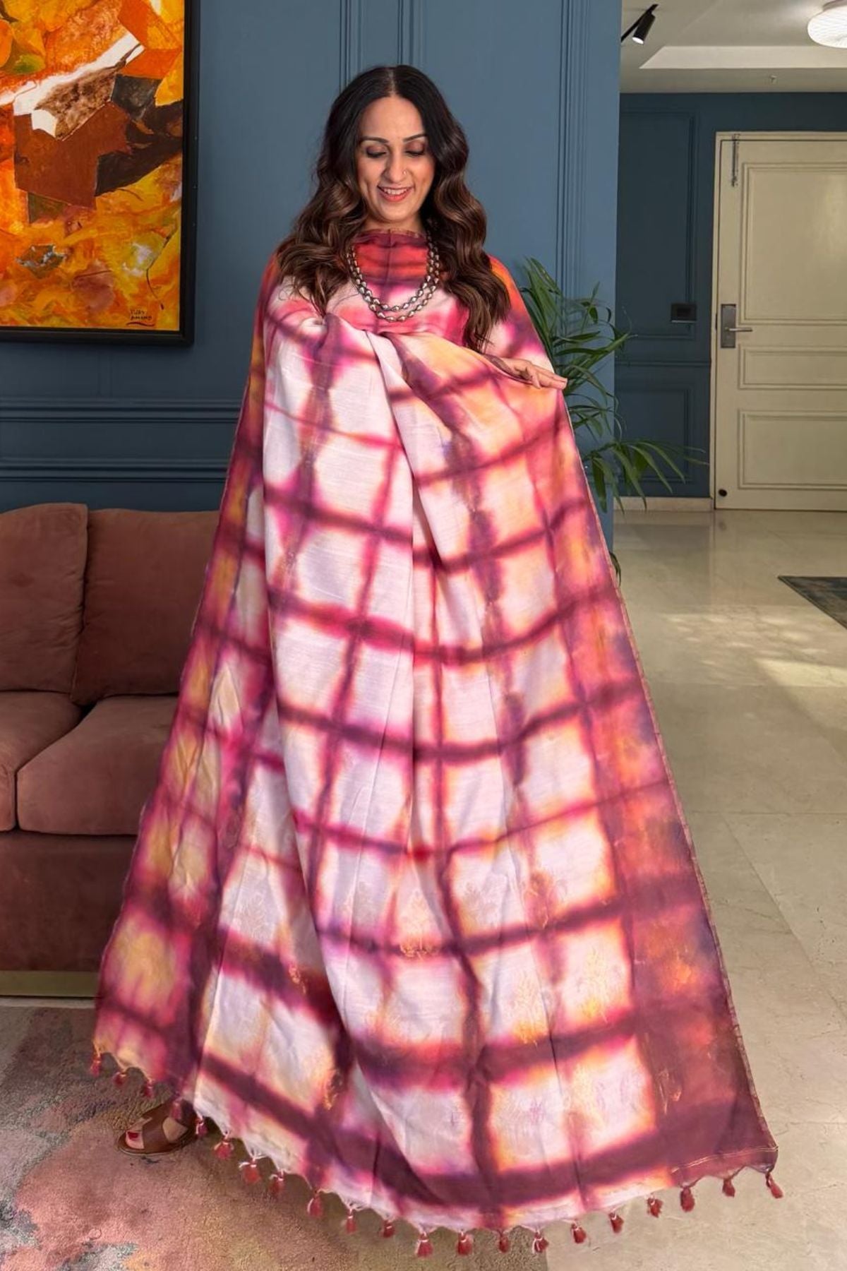 Premium Bangalore cotton with Banarasi weave kurta dupatta sets