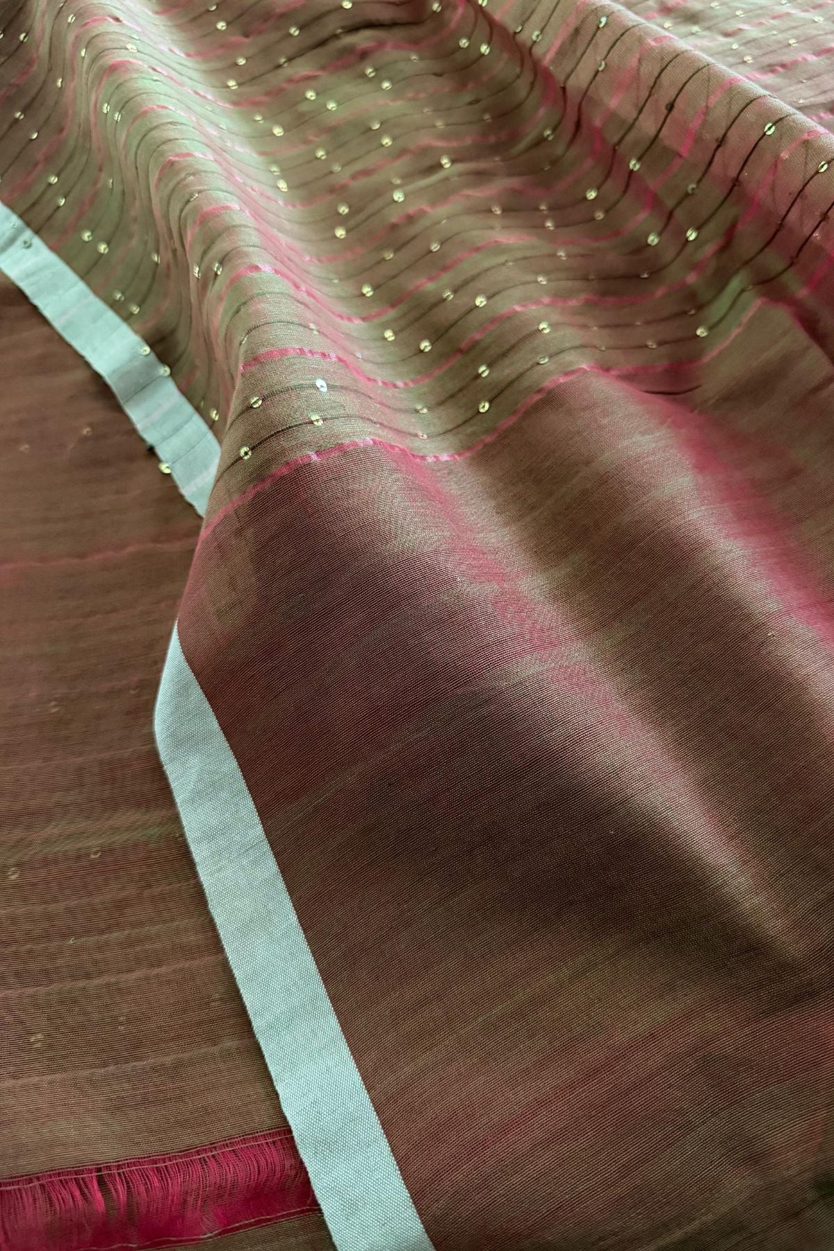 Handwoven pure cotton saree with blouse!!