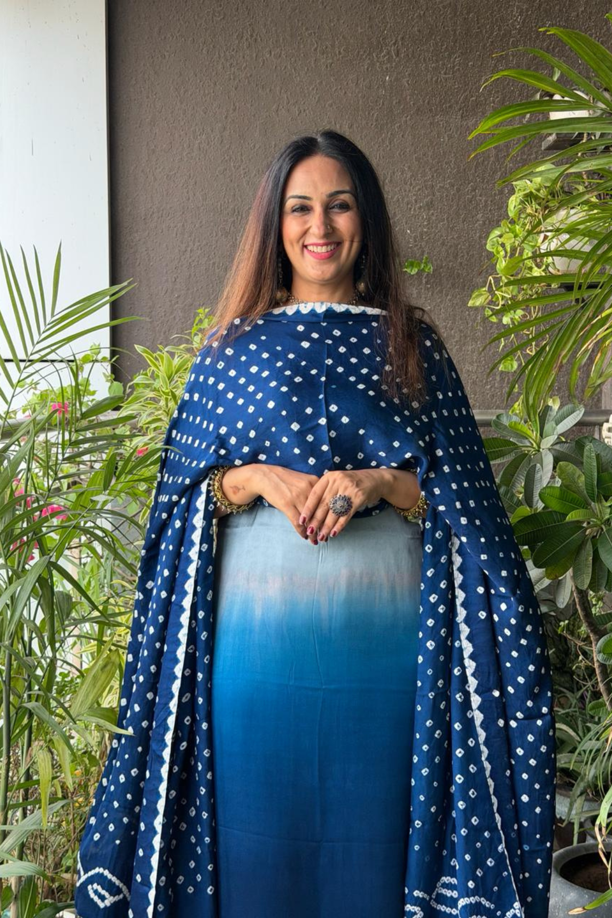 Ombré kurta dupatta set on pure modal Satin