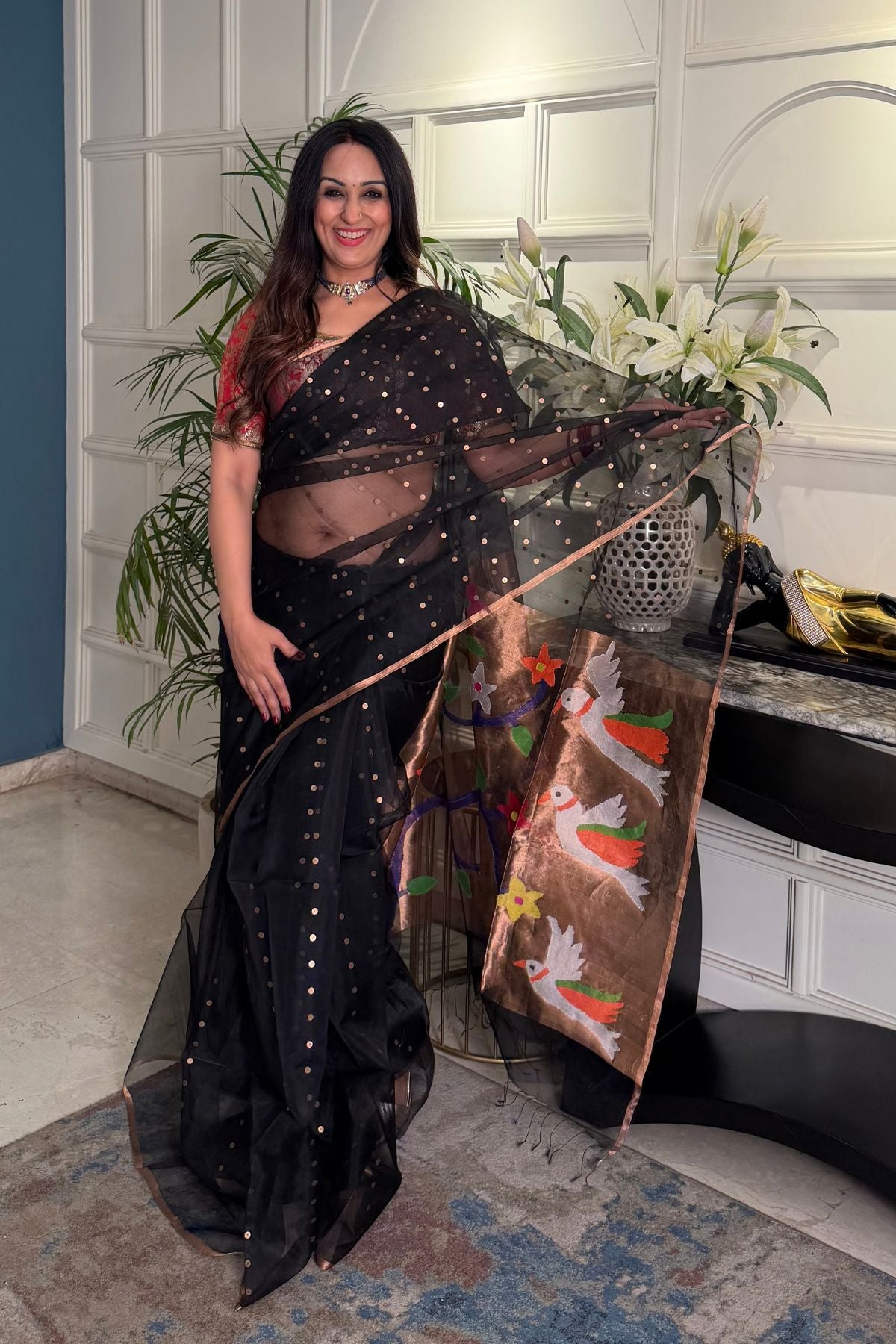 Handcrafted Muslin Jamdani Saree!!
