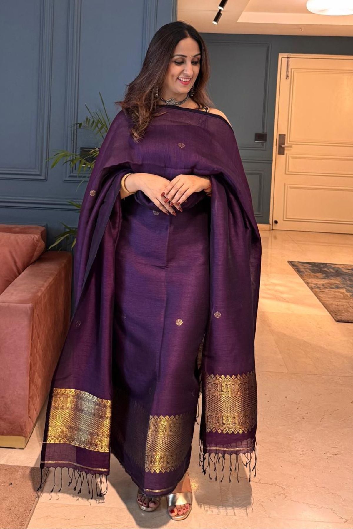 Jayshree Linen kurta Dupatta Set