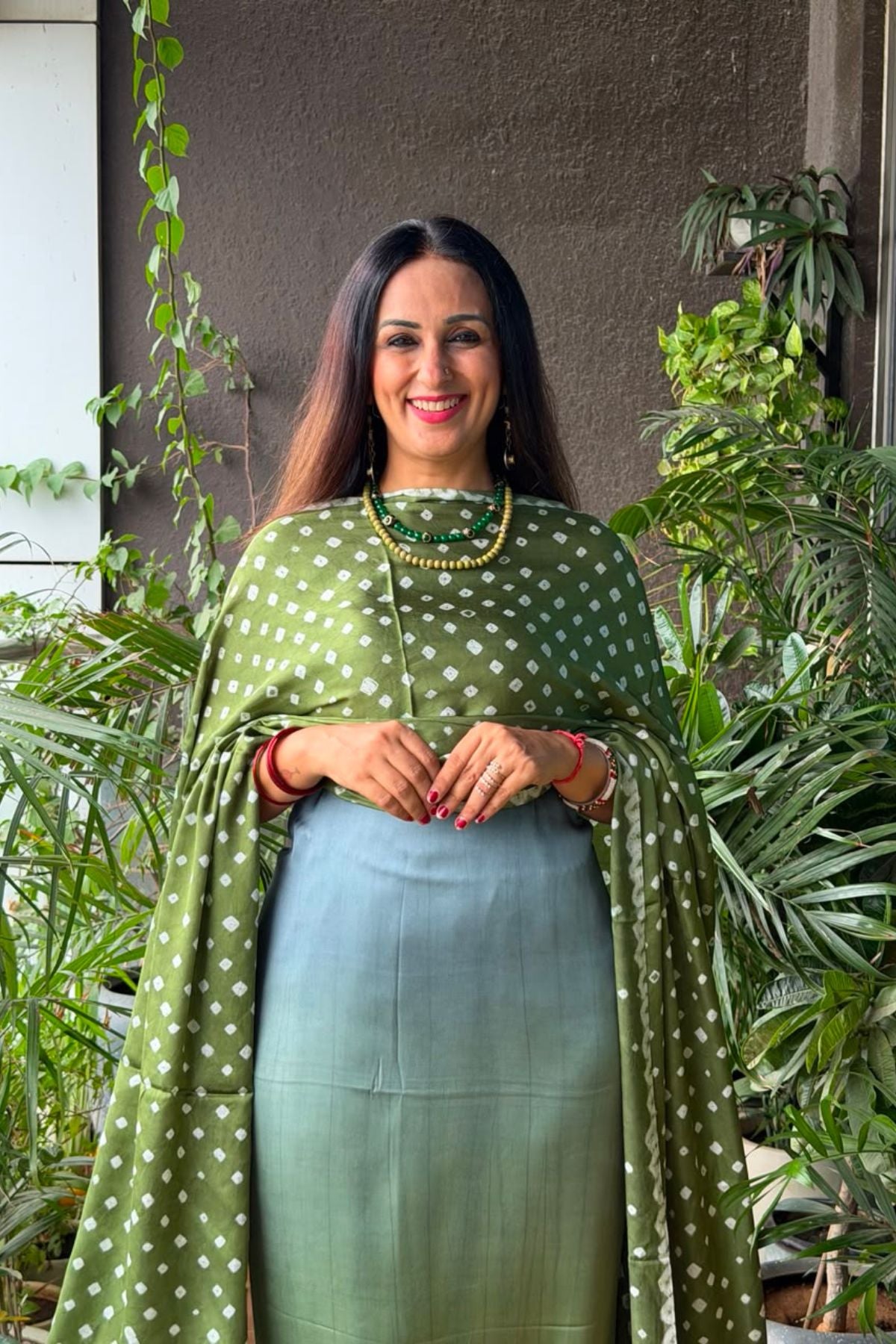 Ombré kurta dupatta set on pure modal Satin