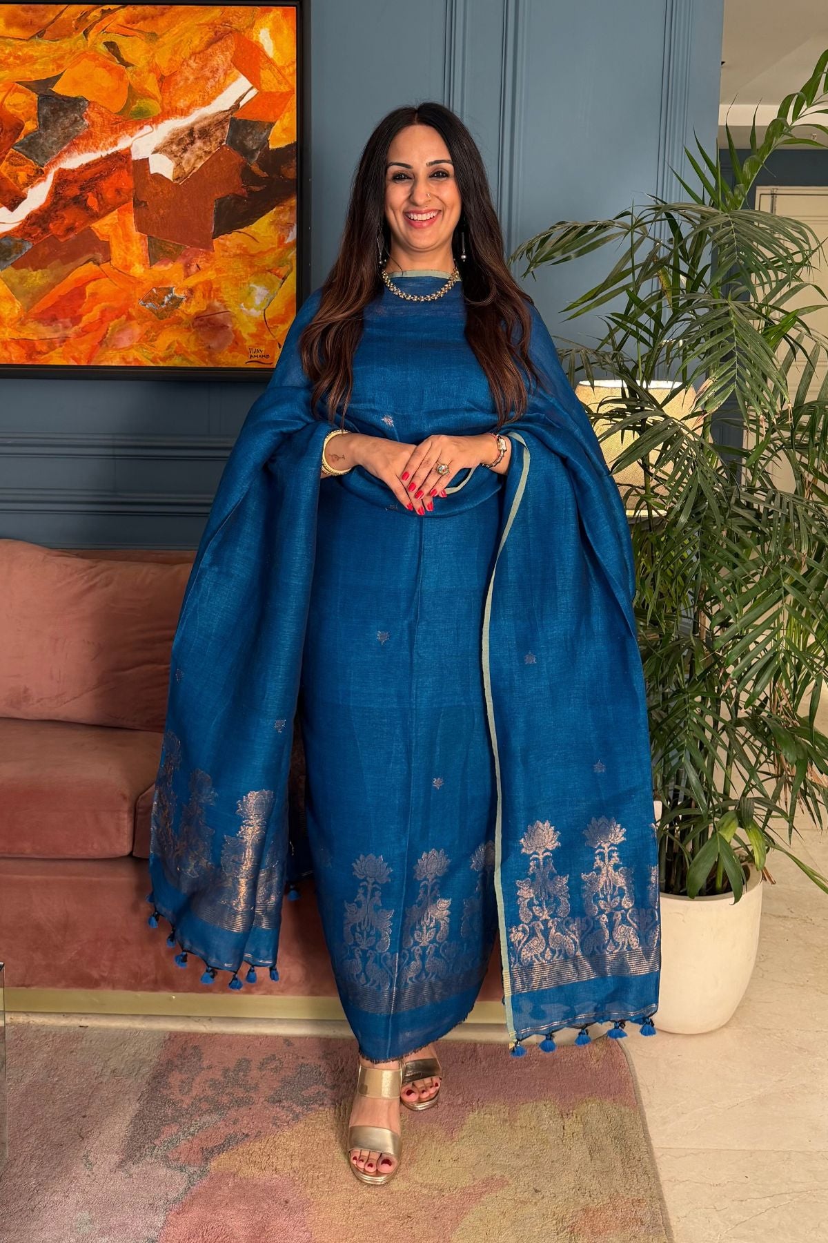 Jayshree linen kurta Dupatta sets