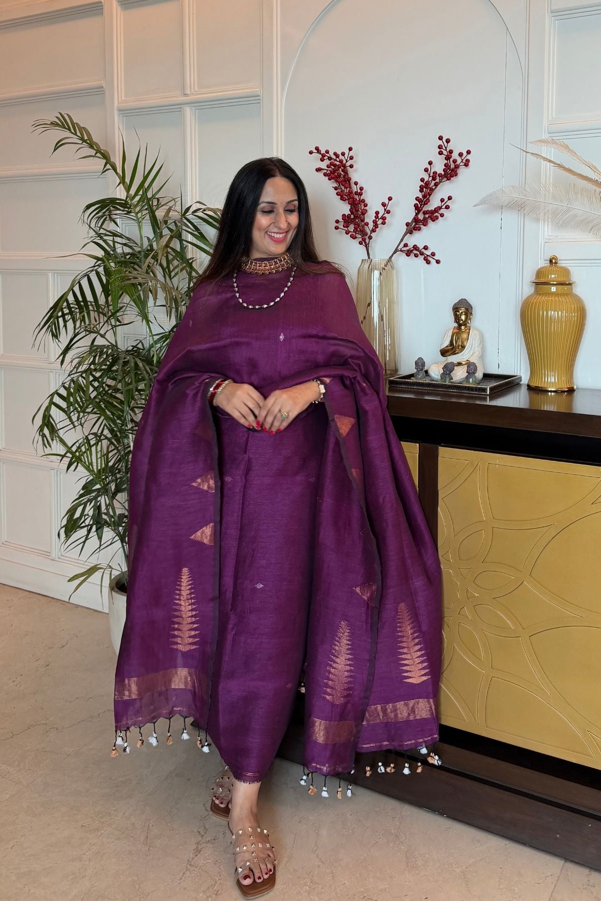 Jayshree linen kurta Dupatta sets