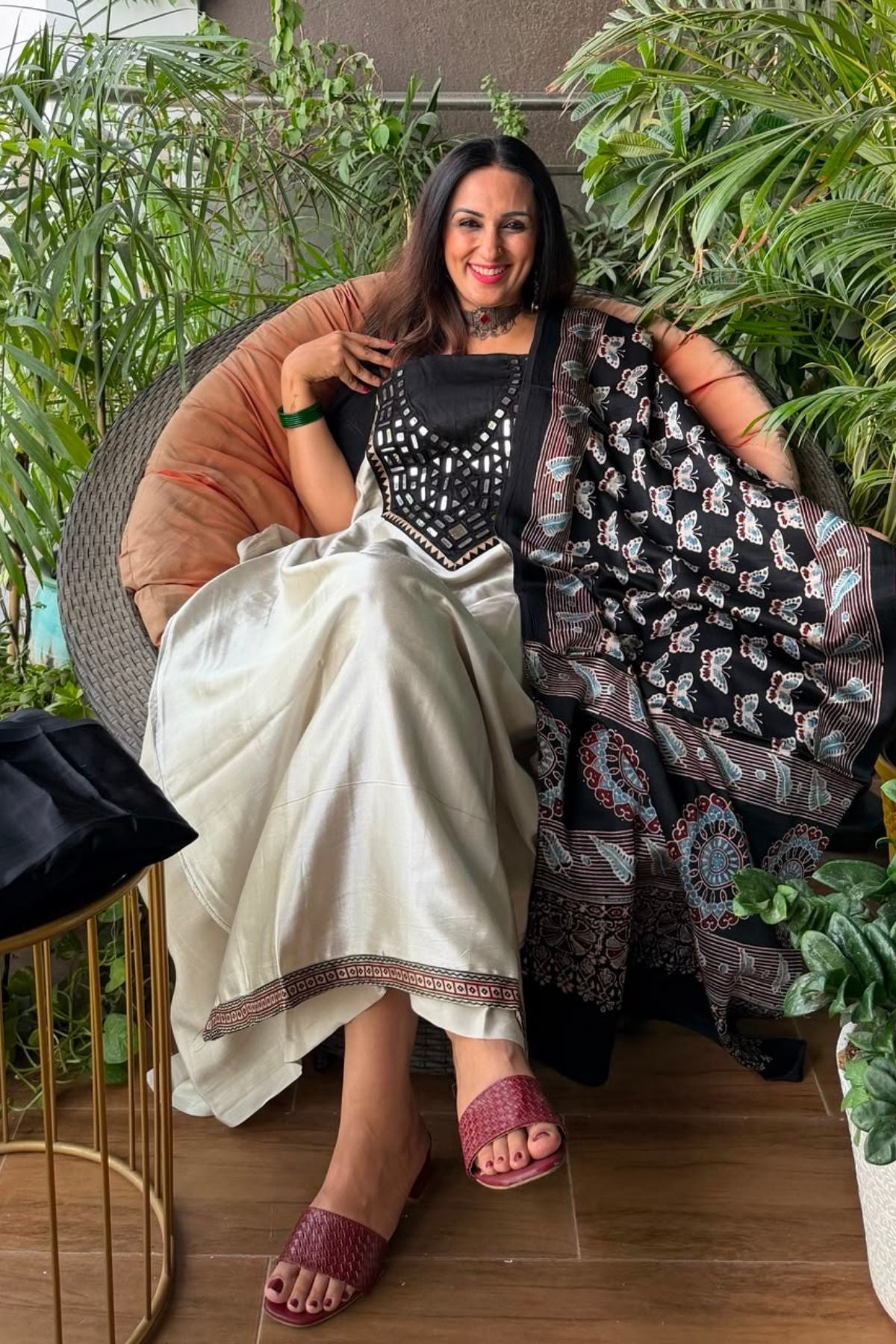 Handcrafted Kutch mirror work Mashru silk full sets!!
