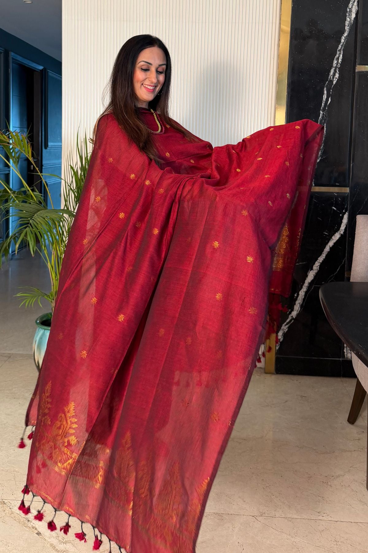 Mercerised pure cotton zari weave kurta dupatta sets with Jamdani weave !!