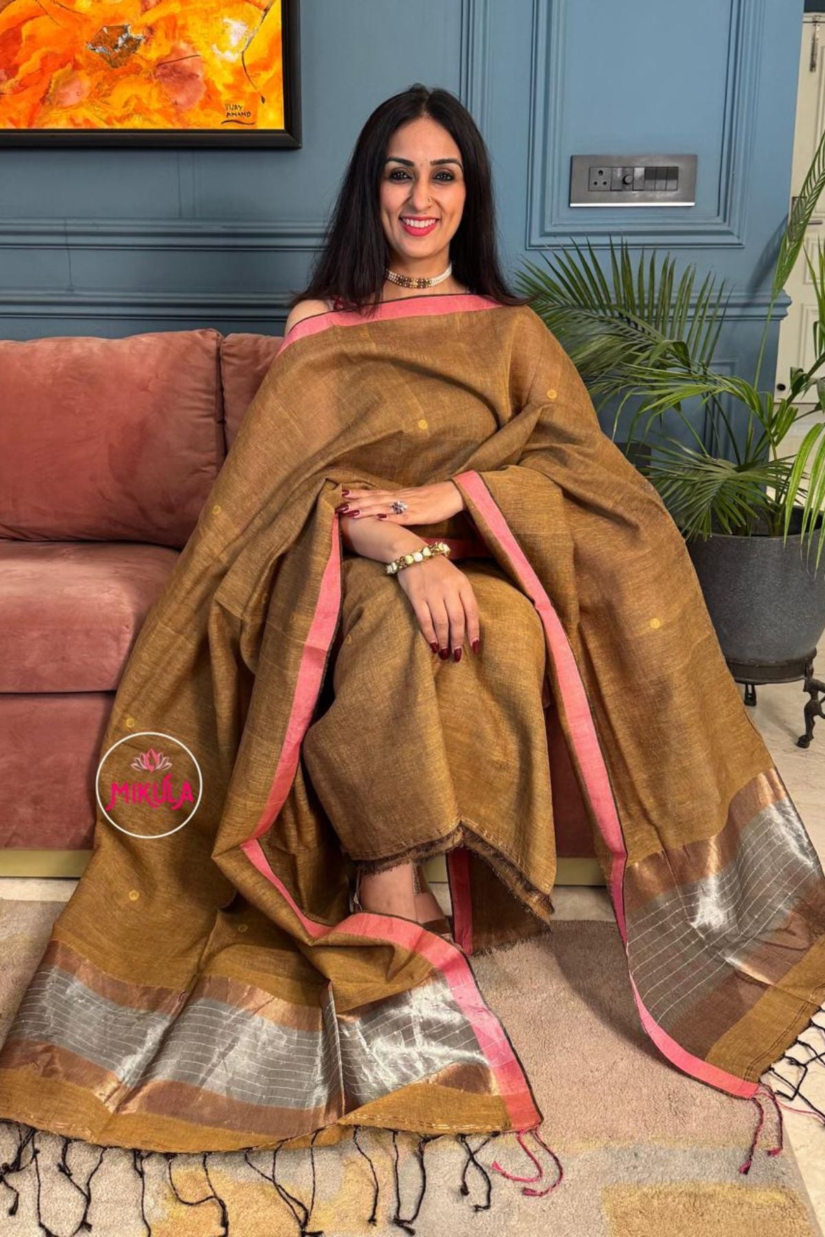 Jayshree Linen Kurta Dupatta Set