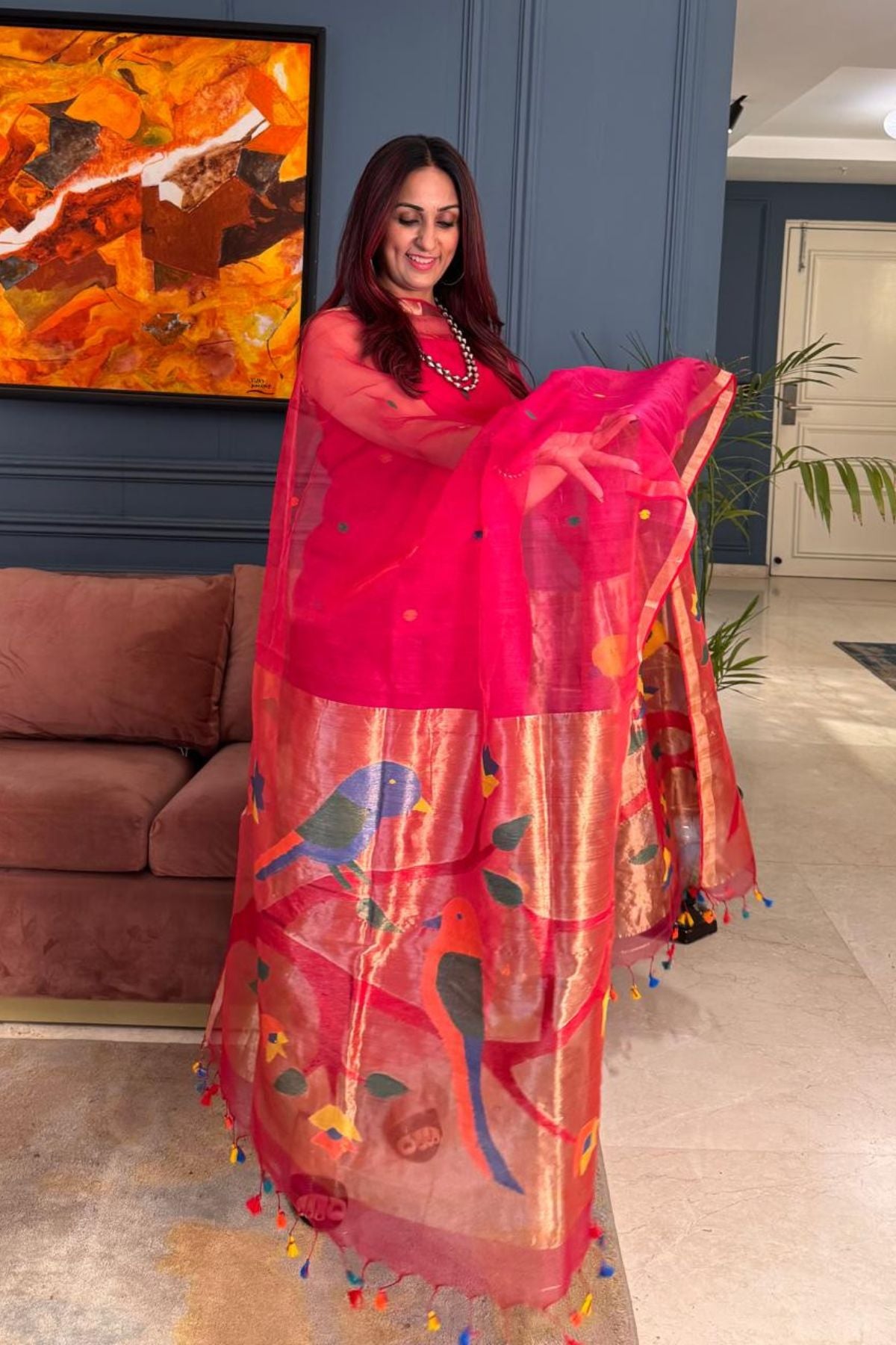 Muslin sets with Paithani inspired work